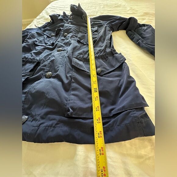 LAUREN RALPH LAUREN Women's Drawstring Waist Button Up Jacket Top TEDO sz S - Picture 7 of 8